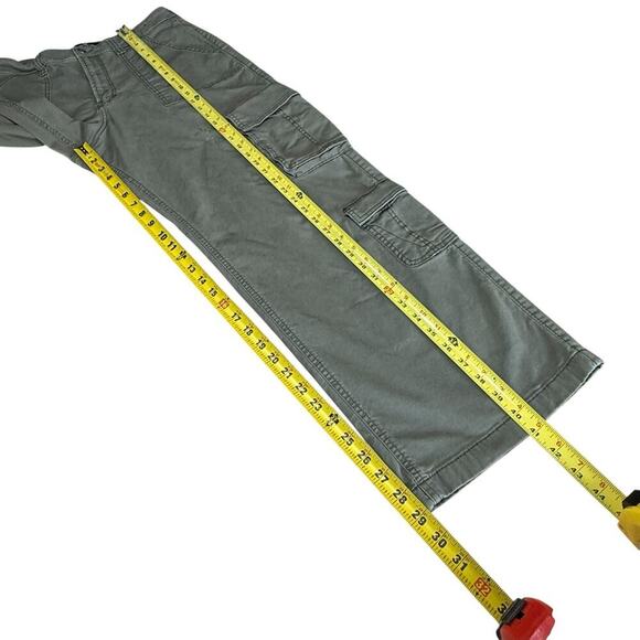 Hollister Cargo Pants Ultra High-Rise Baggy Green Womens 12R Wide Leg Grunge - Picture 9 of 13